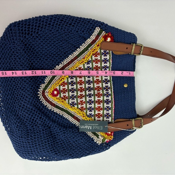 BNWT ELLIOT MANN BEADED CROCHET BAG - Picture 5 of 7